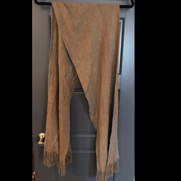 Merona Tan Scarf with Fringe - Picture 2 of 9